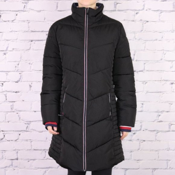NWT Tommy Hilfiger black puffer coat R1 - Picture 1 of 6